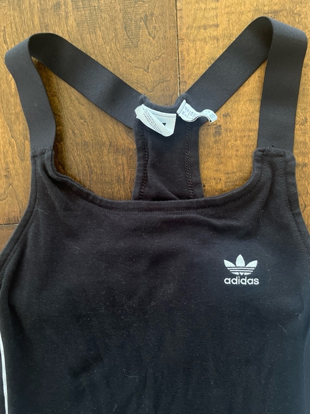 Adidas Originals Racer B Dress, form-fitting, sleeveless bodycon dress Sz. XS - Picture 2 of 6